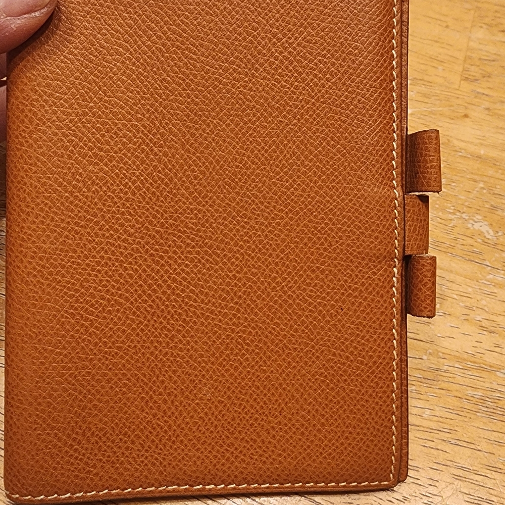 Hermes Tan Leather Notebook Cover